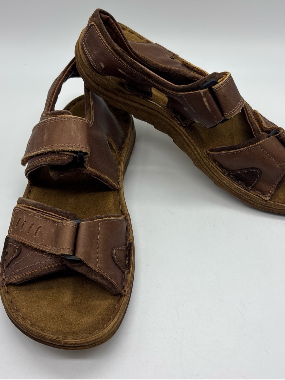 Josef Seibel Men's Raul 19 Leather Sandals Brown sz. 43